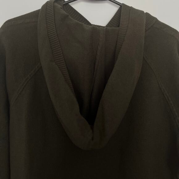 Sandro Paris Olive Green Soft Designer Hoodie Pullover Sweatshirt Size L - Picture 6 of 13